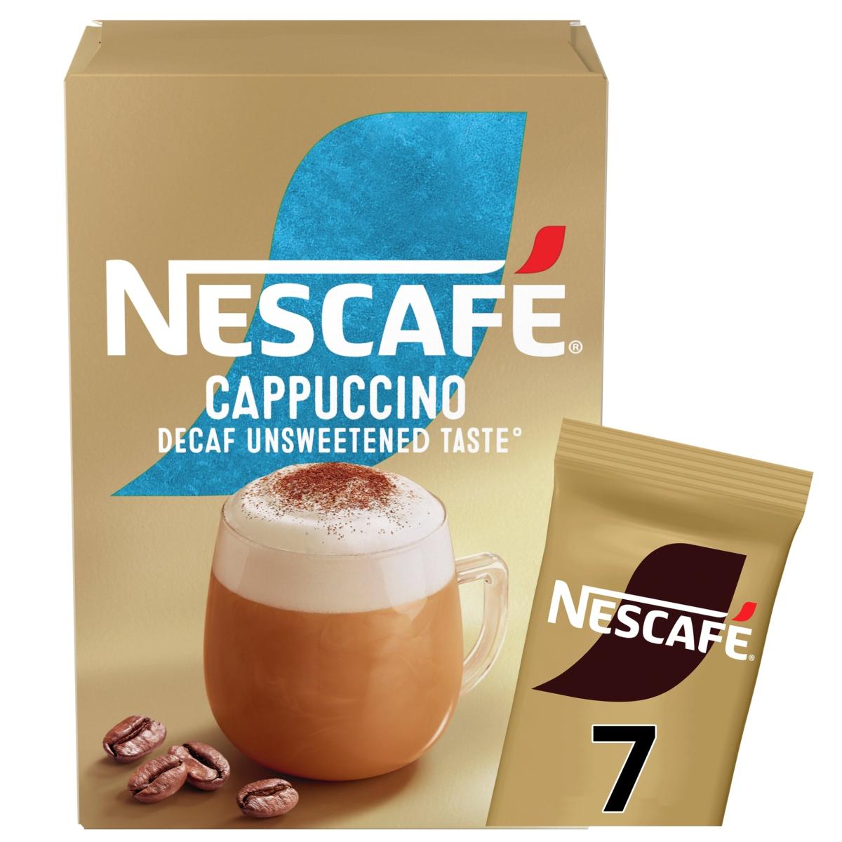 Cappuccino Decaf Unsweetened Instant Coffee 7 Sachets