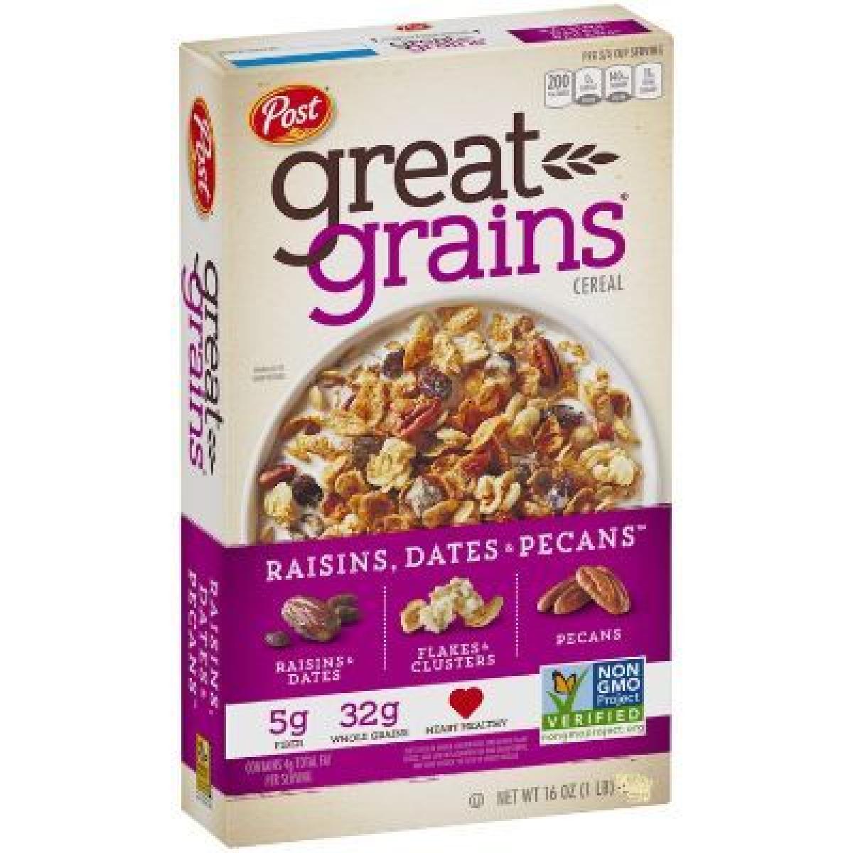 Grains Raisins, Dates & Pecans Cereal