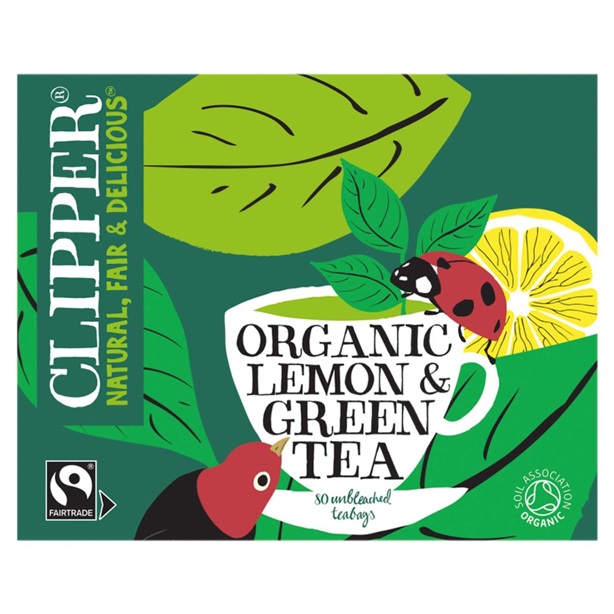 Organic Lemon Green 80 Tea Bags