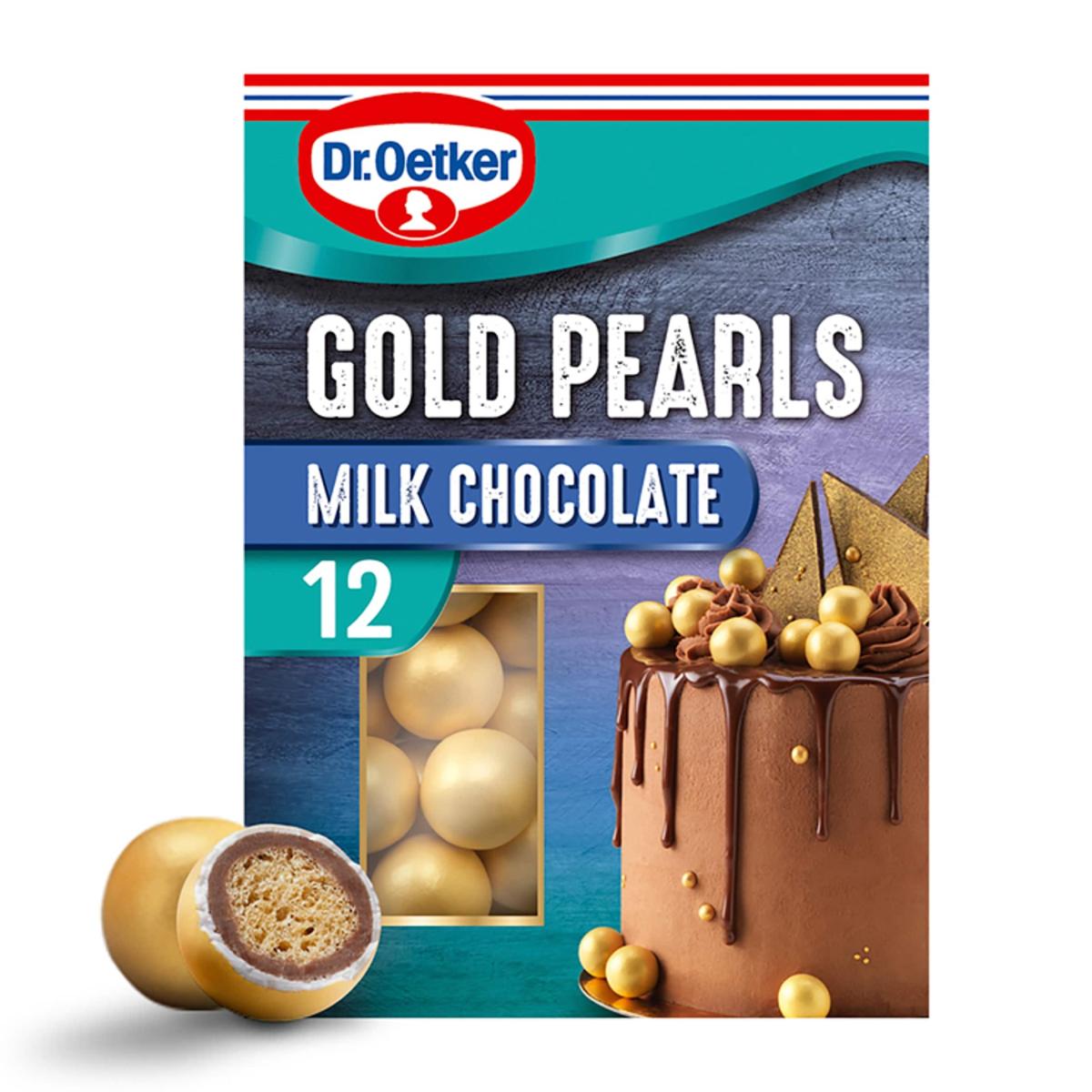 12 Milk Chocolate Gold Pearls
