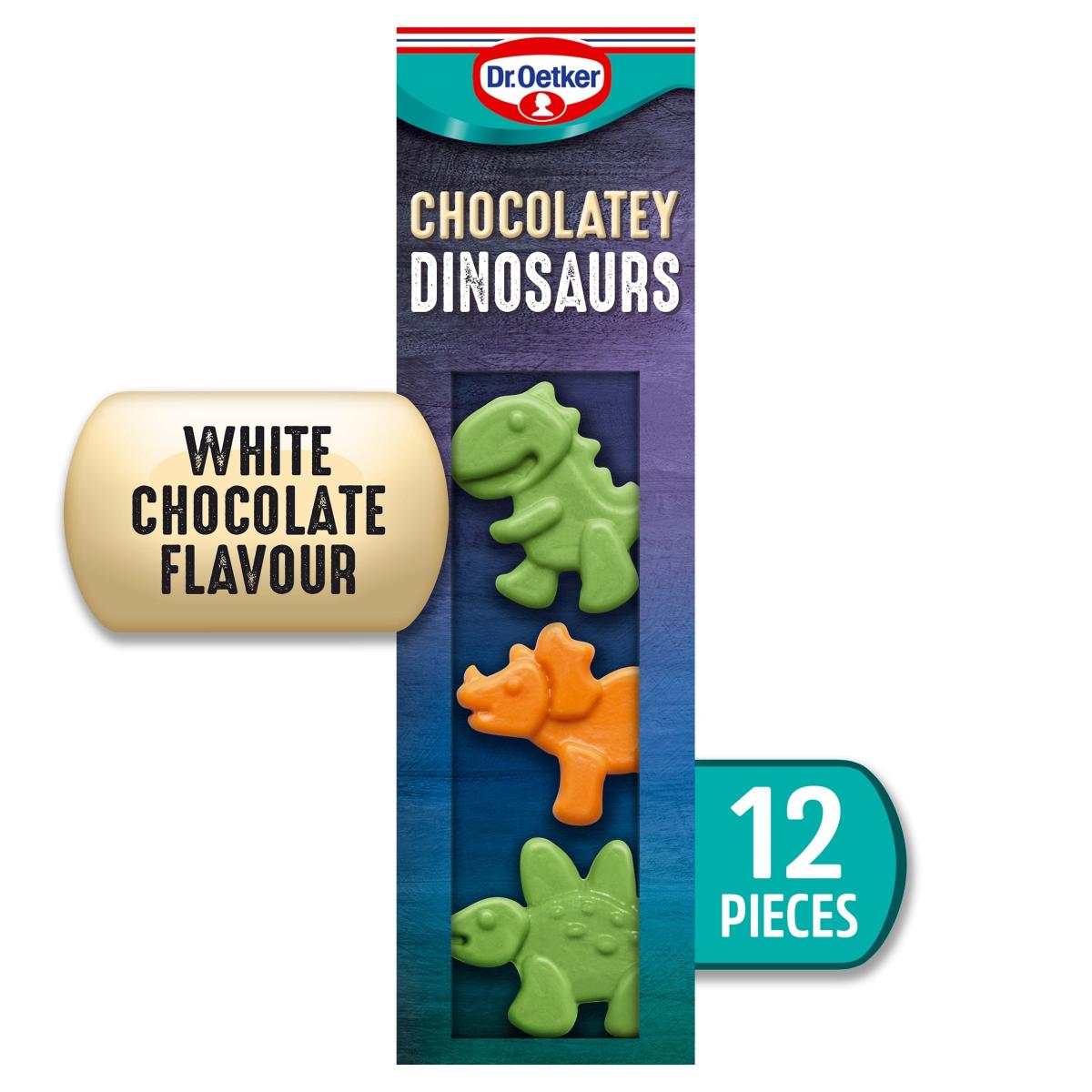 12 White Chocolatey Dinosaurs