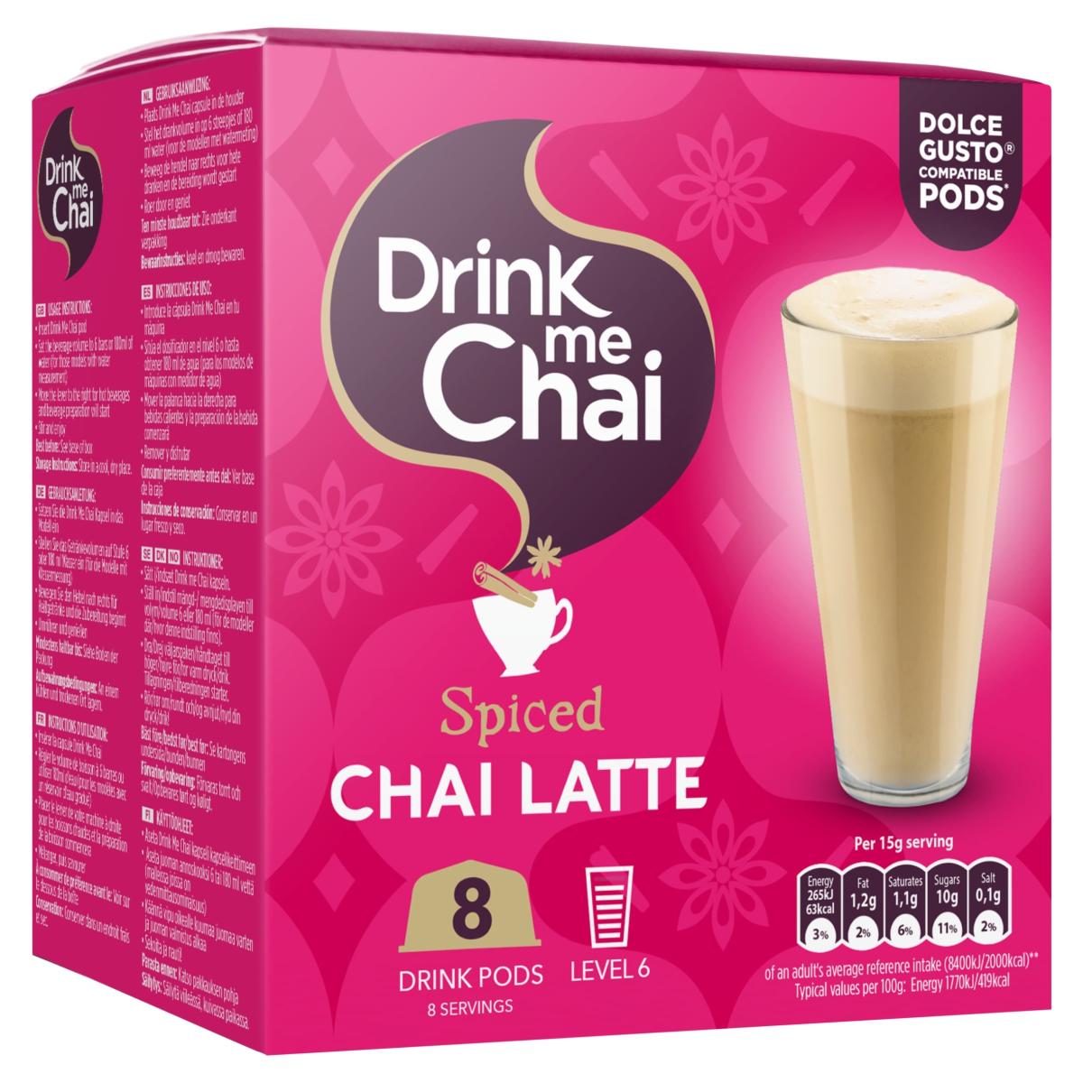 Chai Spiced Chai Latte Drink Pods 8 Pack