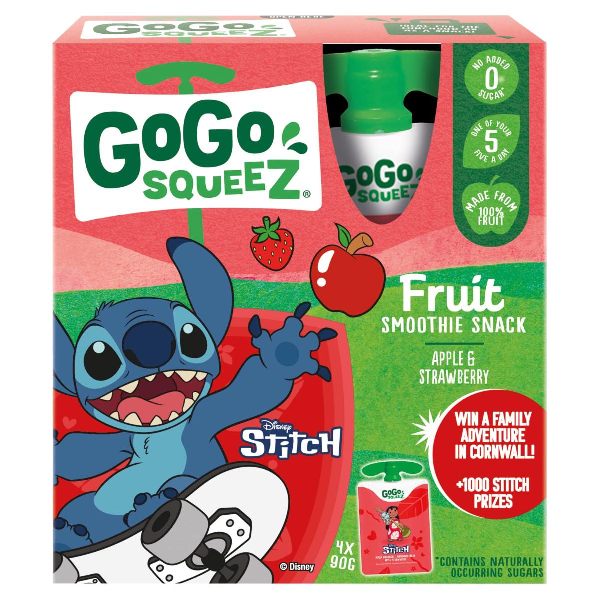 GoGo Squeez Fruit Snack Apple Strawberry 4 x