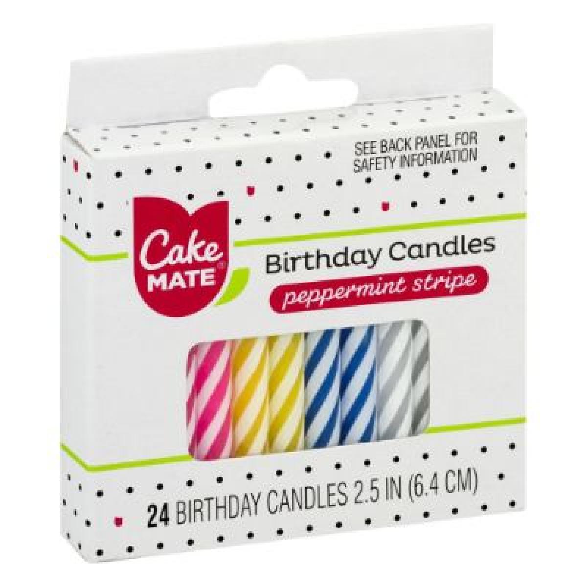 Birthday Candles Peppermint Stripe