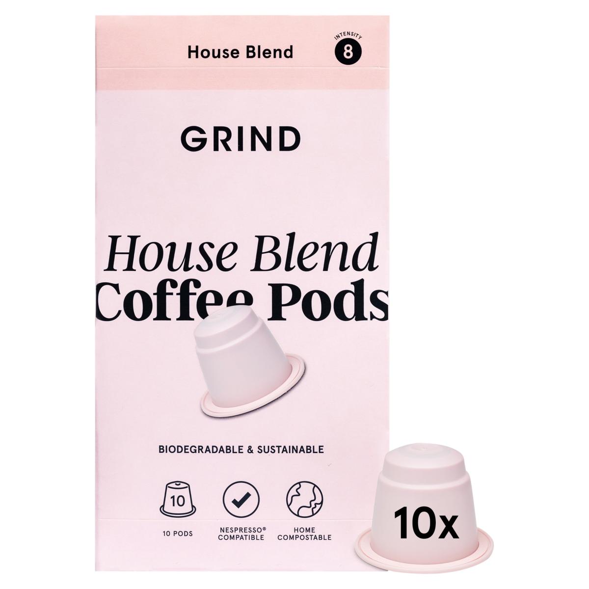 House Blend Coffee Pods Biodegradable & Sustainable 10 Pack