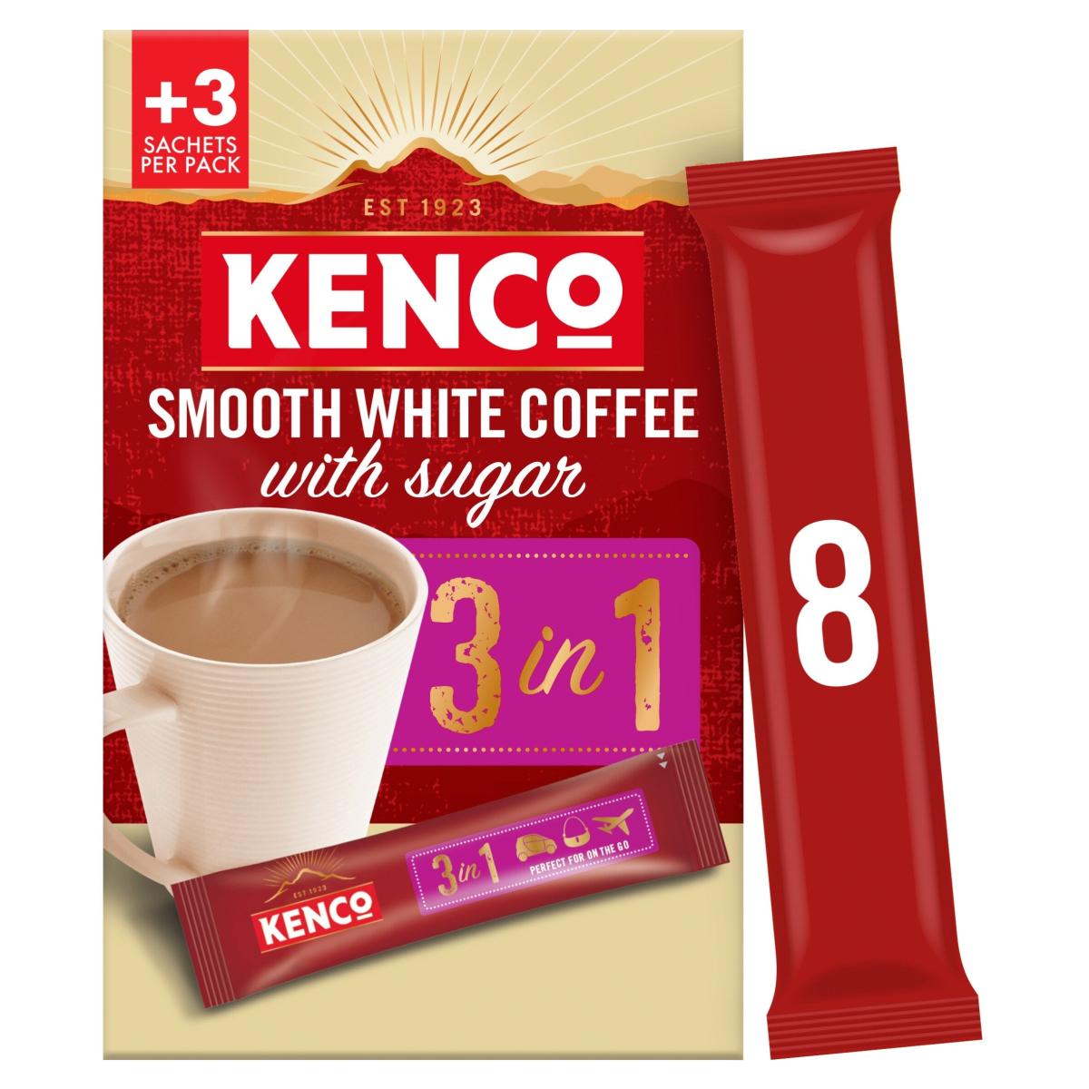 3 in 1 Smooth White Instant Coffee Sachets 8 x