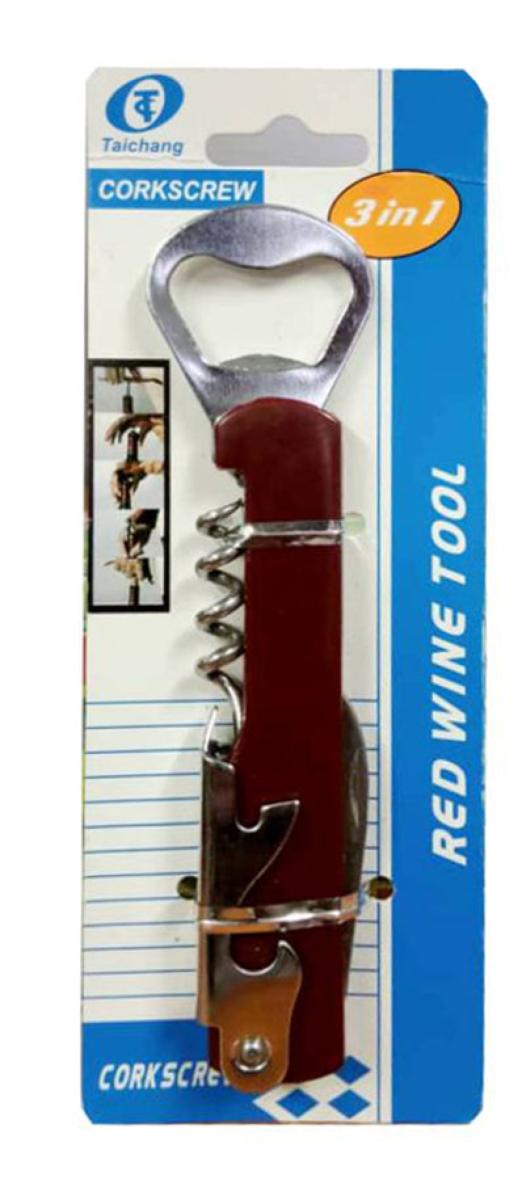3 in 1 Cockscrew & Bottle Opener