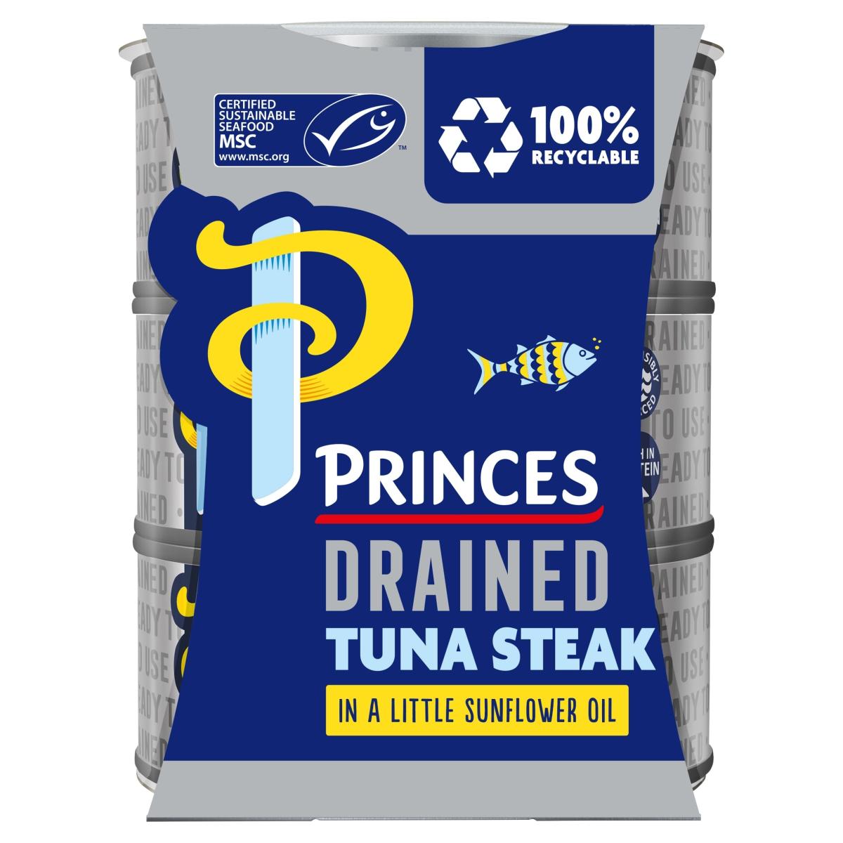 Drained Tuna Steak In Sunflower Oil