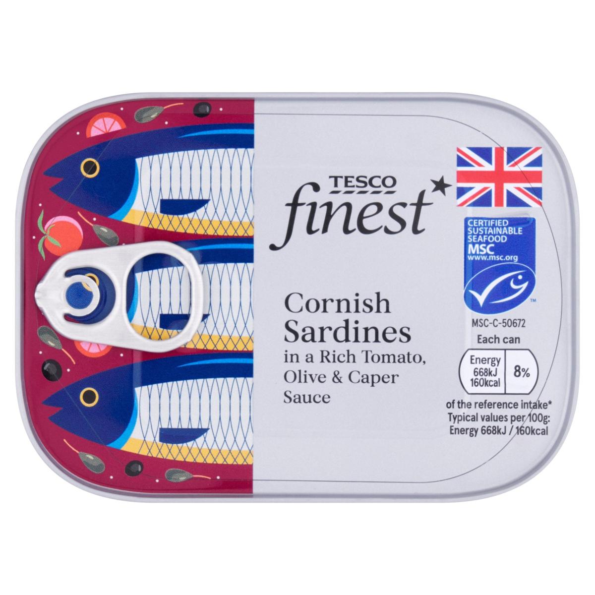Finest Cornish Sardines In A Rich Tomato Oliver & Caper Sauce
