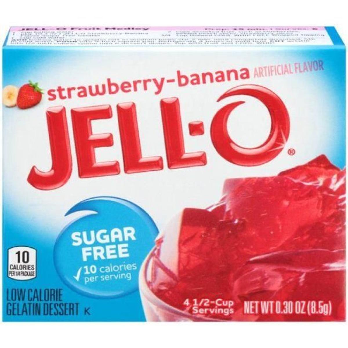 Gelatin Dessert Strawberry Banana Flavour Sugar-Free