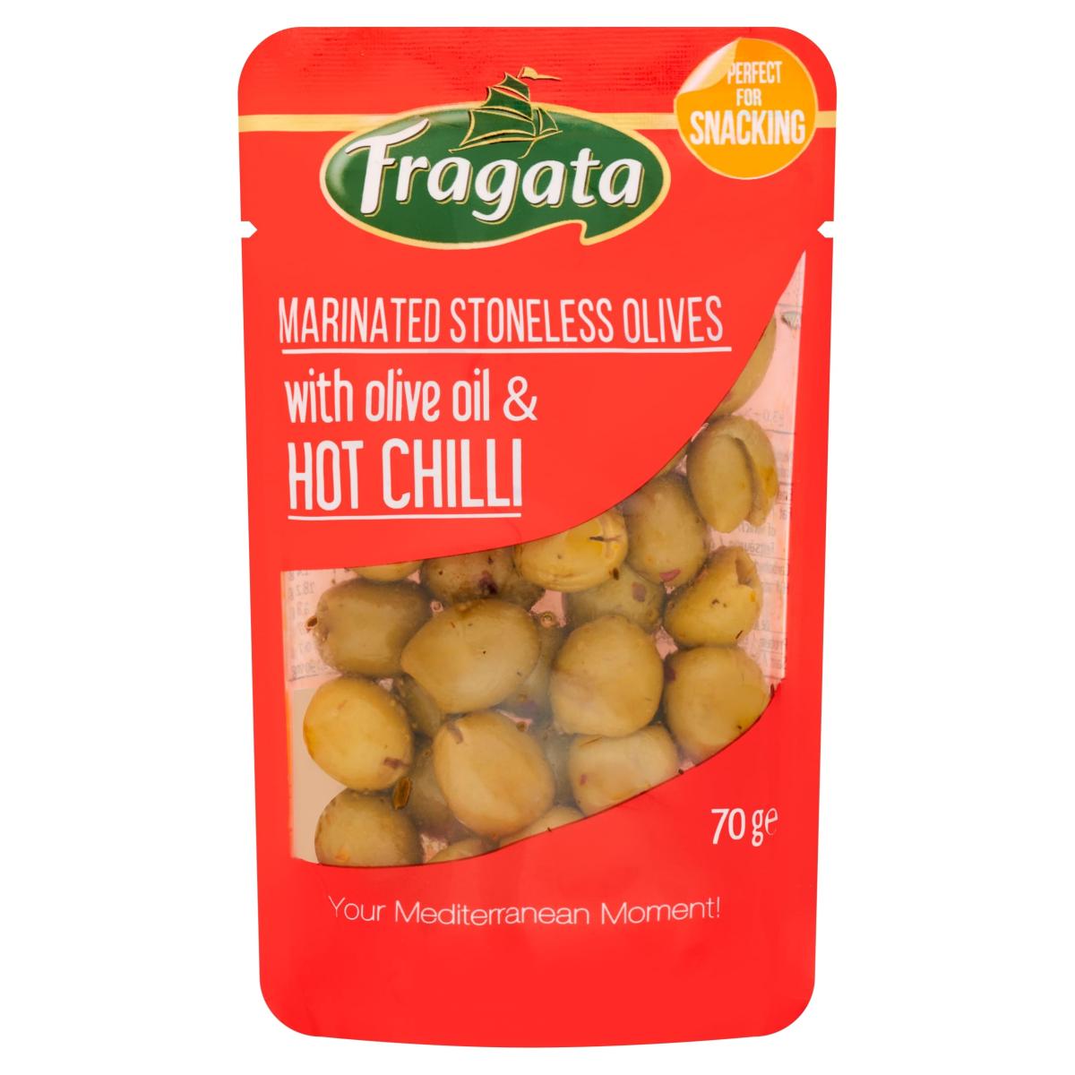 Marinated Stoneless Olives With Olive Oil & Hot Chilli