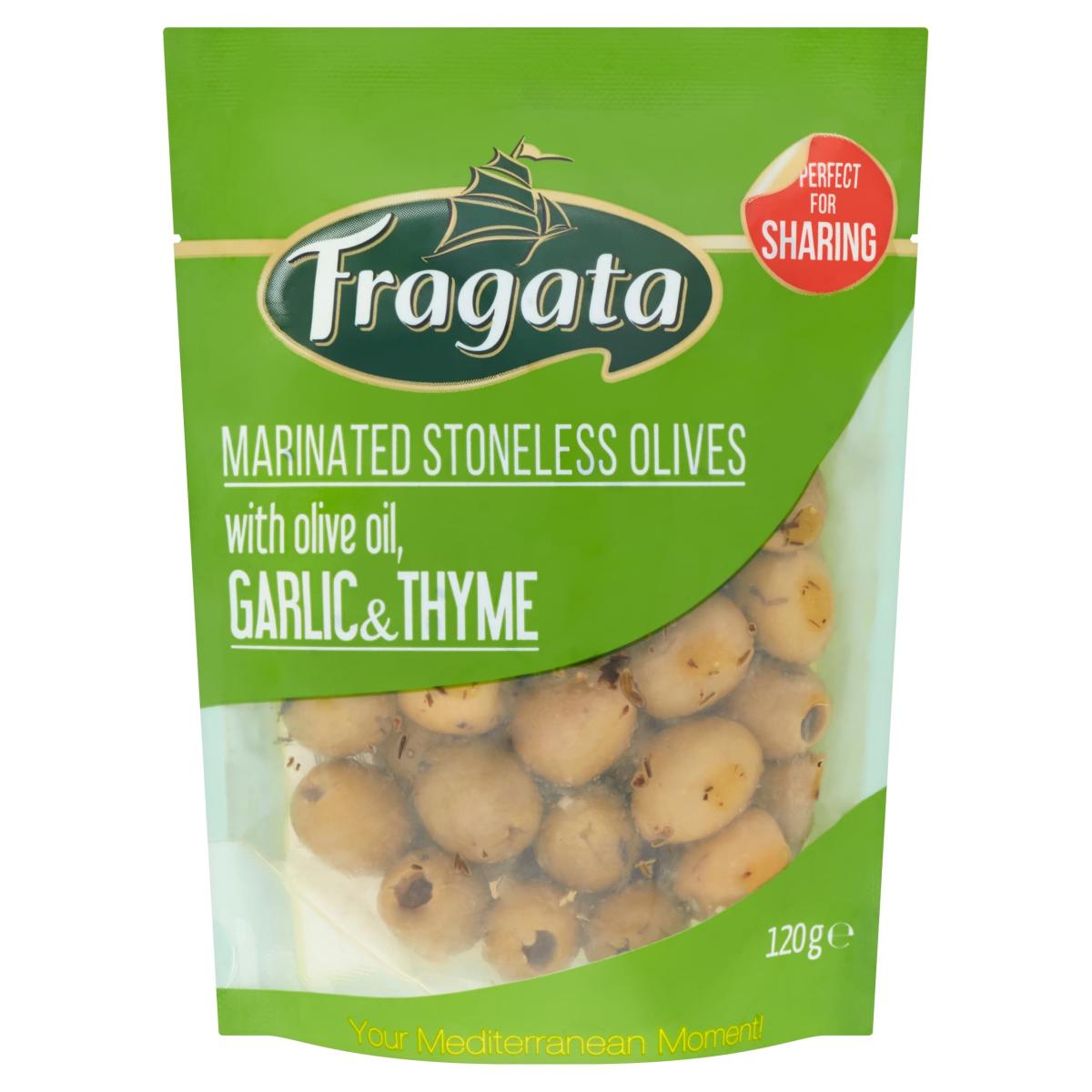 Marinated Stoneless Olives With Olive Oil Garlic & Thyme