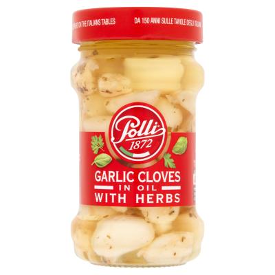 Garlic Cloves In Oil With Herbs