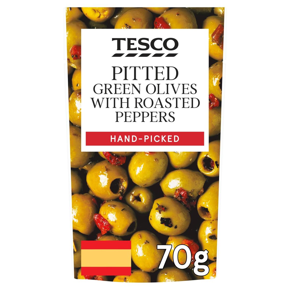 Pitted Green Olives With Red Peppers