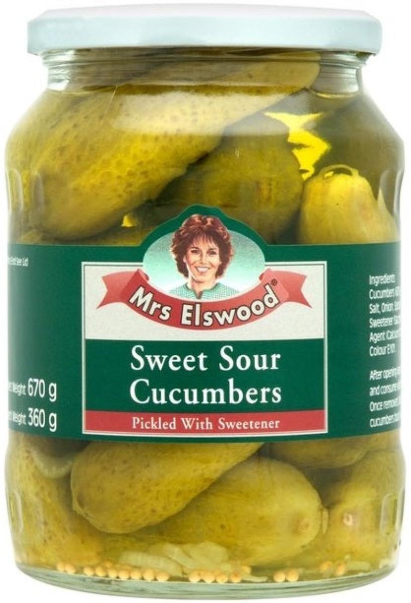 Sweet Sour Cucumbers Pickled With Sweetener