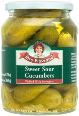 Sweet Sour Cucumbers Pickled With Sweetener