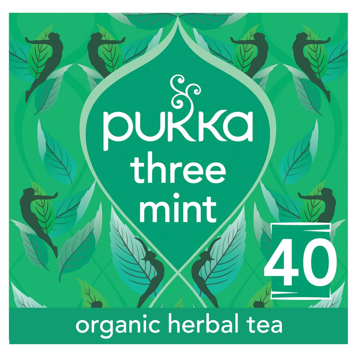 Organic Three Mint Tea 40 Digestion Herbal Tea Bags