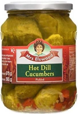 Hot Dill Cucumbers Pickled With Sweetener