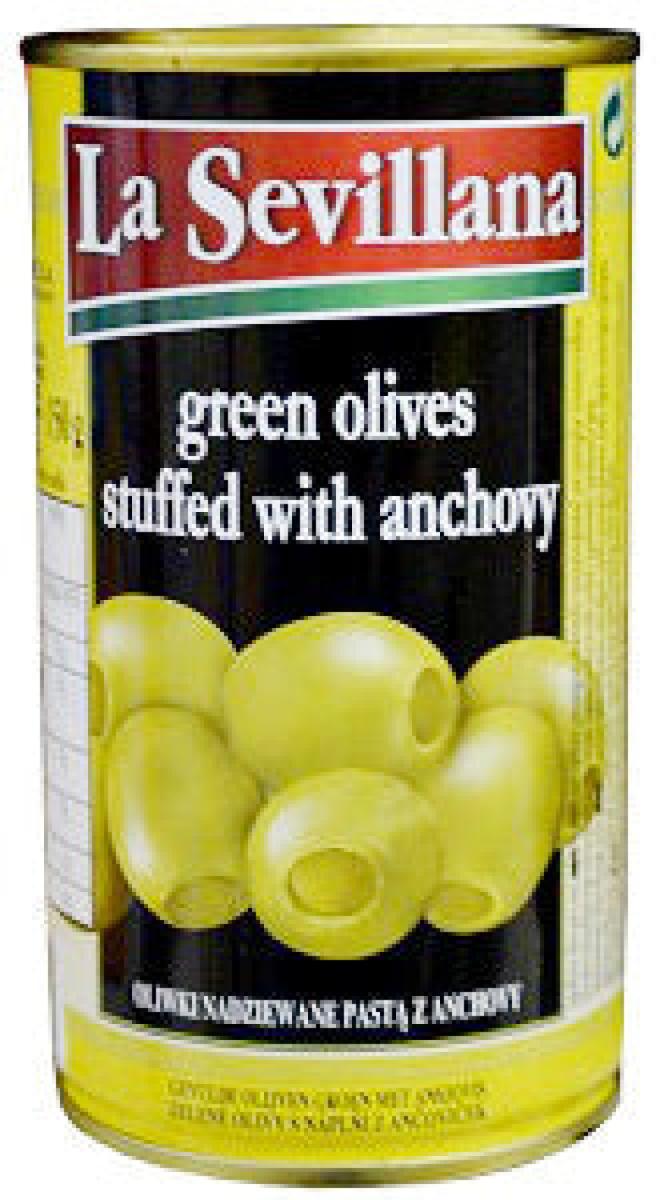 Green Olives Stuffed With Anchovy Tin