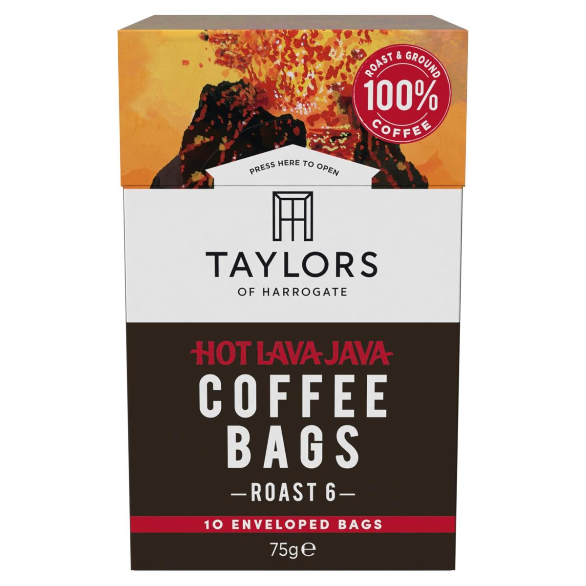 10 Hot Lava Java Coffee Bags