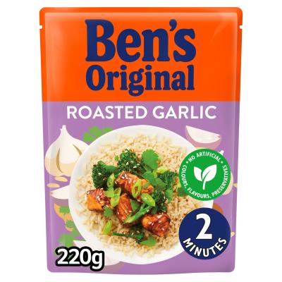 Roasted Garlic Microwave Rice