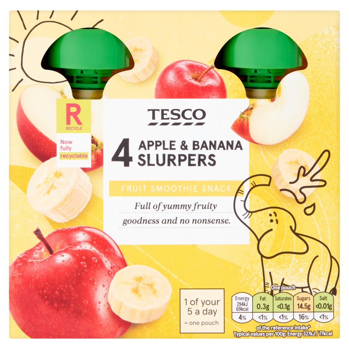 Apple & Banana Fruit Slurpers 4 x
