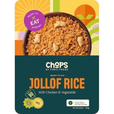 Ready To Eat Jollof Rice Chicken & Vegetable