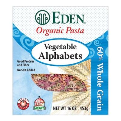 Organic Pasta Vegetable Alphabets