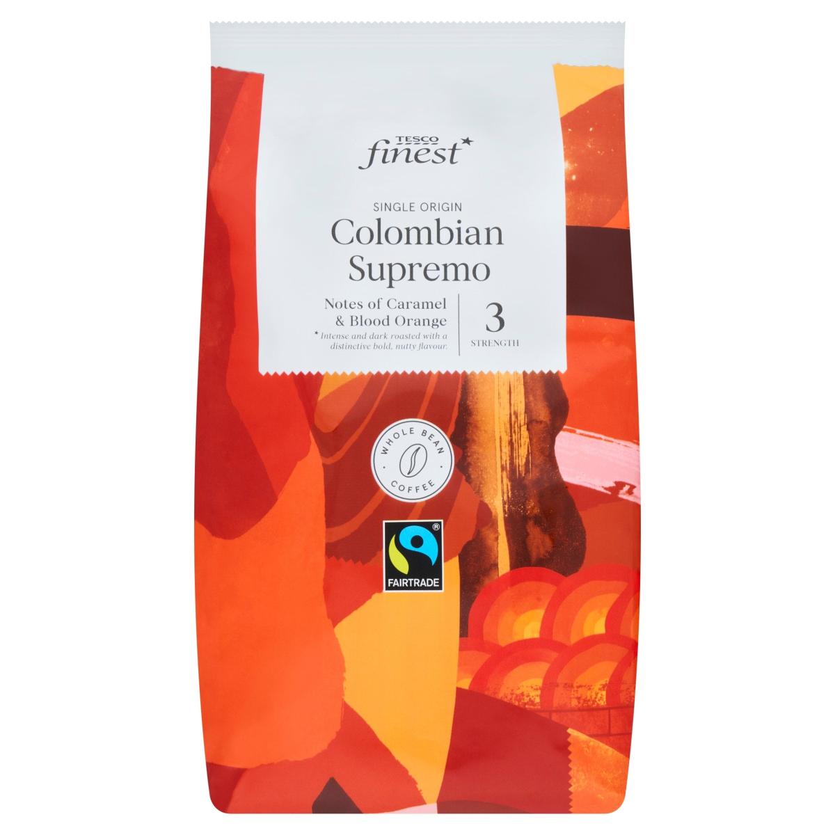 Finest Fairtrade Colombian Supremo Roasted Coffee Beans