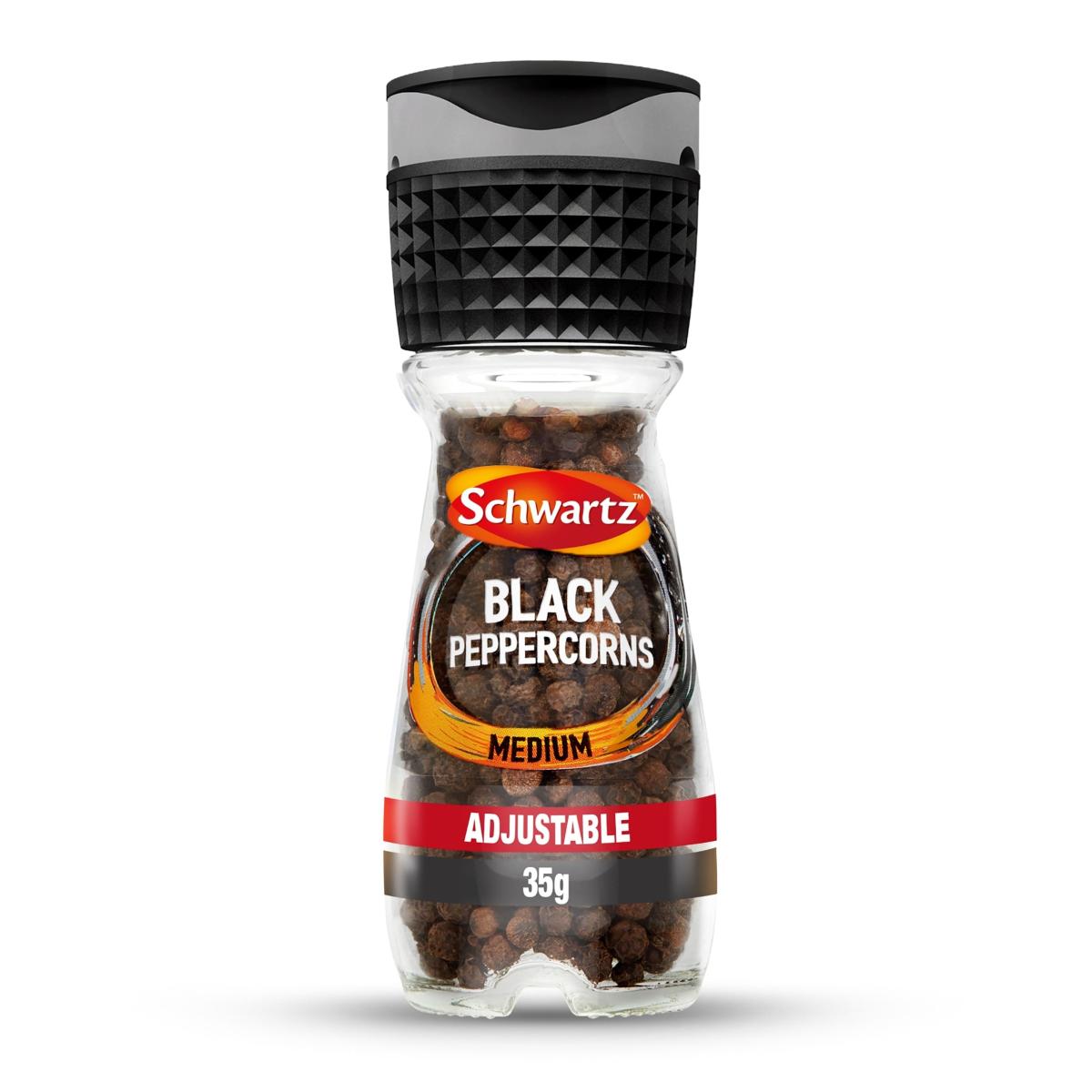 Black Peppercorns Adjustable Medium Grinder