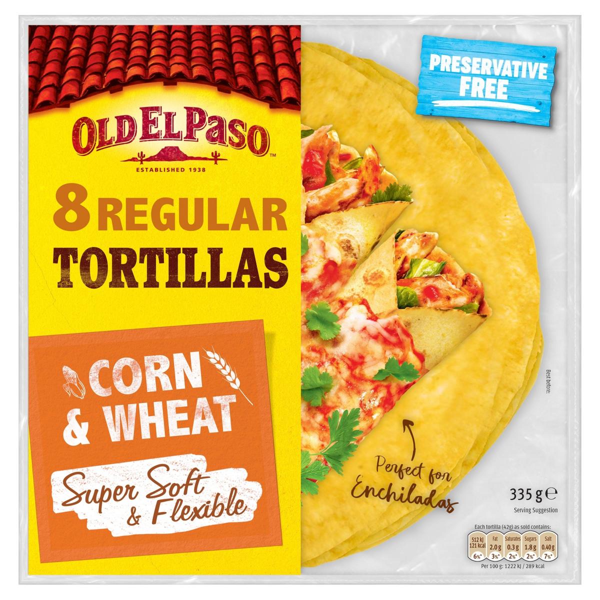 Soft Corn Tortillas Wraps x 8
