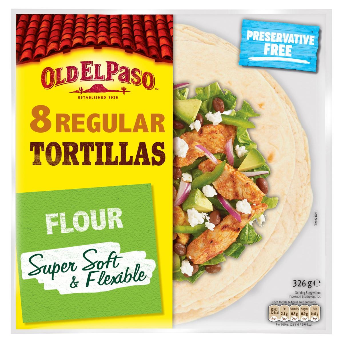 Regular Super Soft Flour Tortillas Wraps