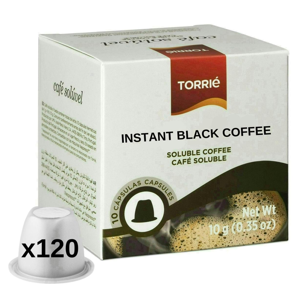 Instant Black Coffee Nespresso Compatible Capsules 120 Pods