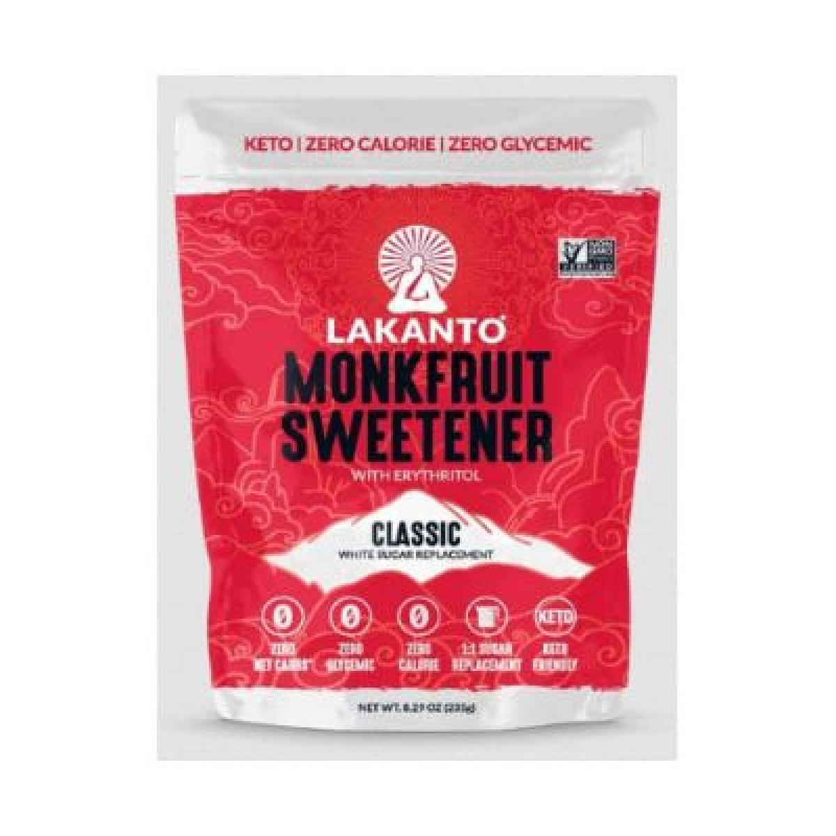 Monkfruit Sweetener With Erythritol Classic Keto Zero Calorie, Zero Glycemic