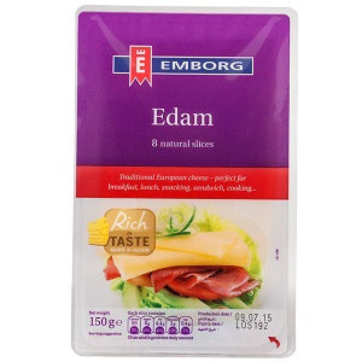 Edam 40 Percent Sliced