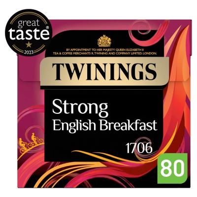 Strong English Breakfast Tea Bags 80 Pack