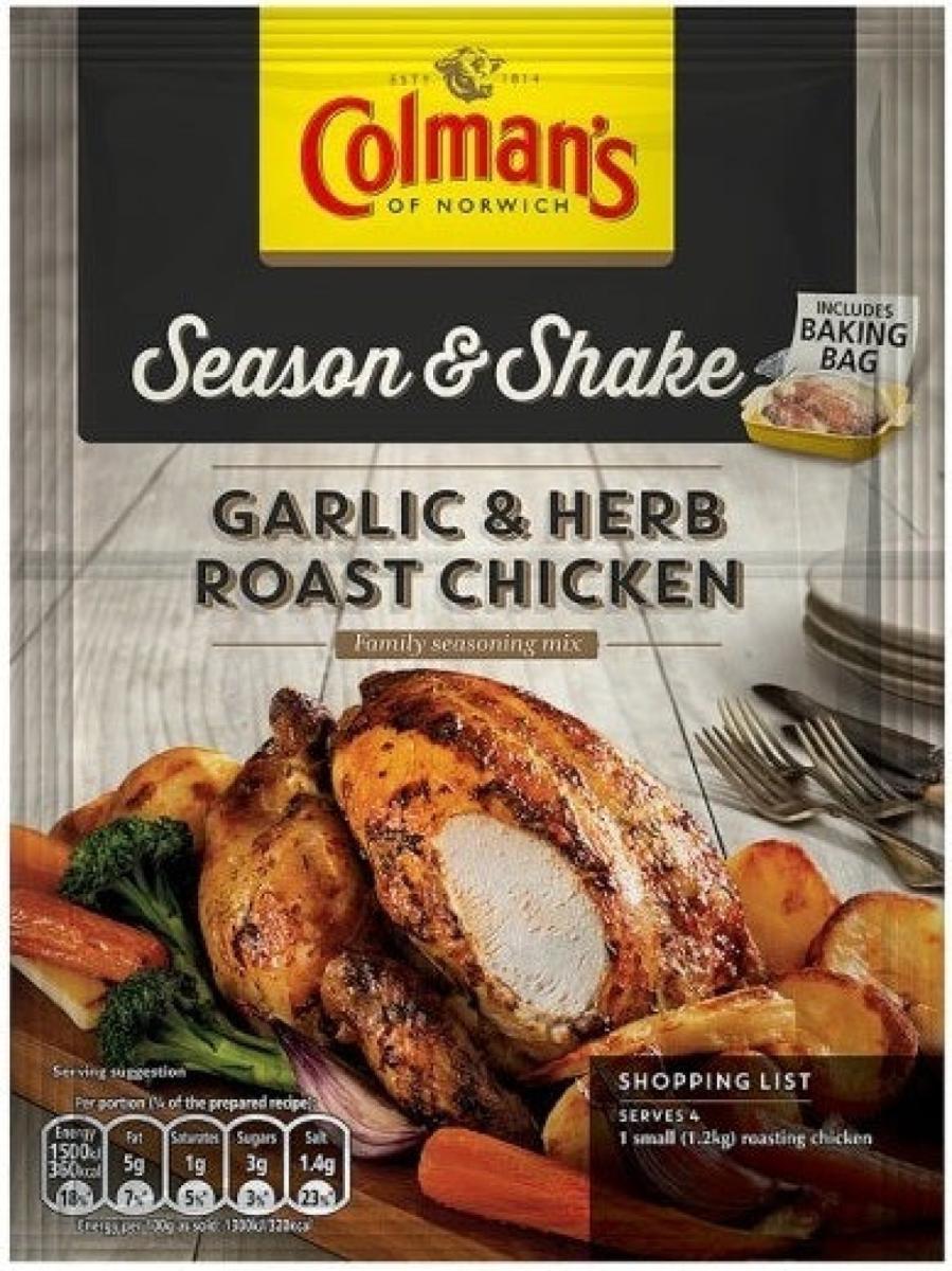 Season & Shake Garlic & Herb Roast Chicken