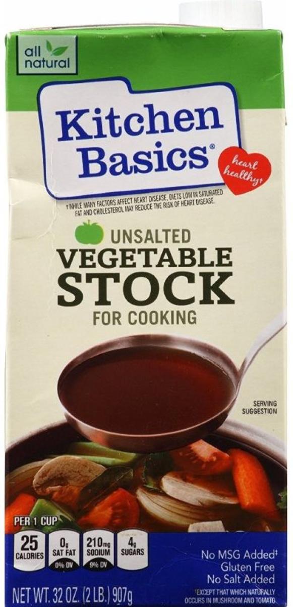 Unsalted Vegetable Stock For Cooking