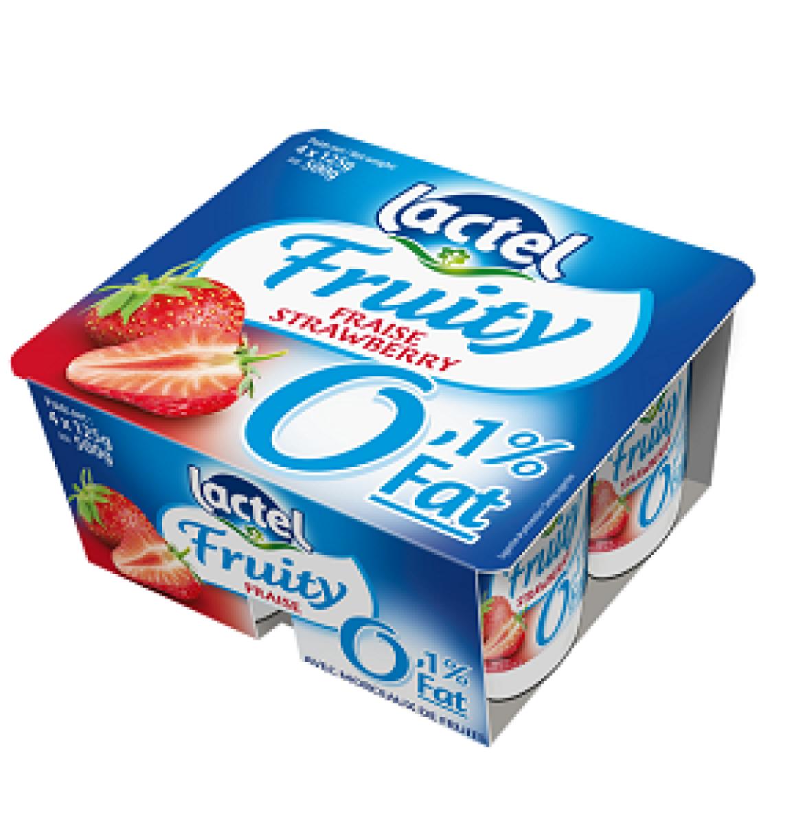 Fruity 0.1 Percent Yoghurt Strawberry x4