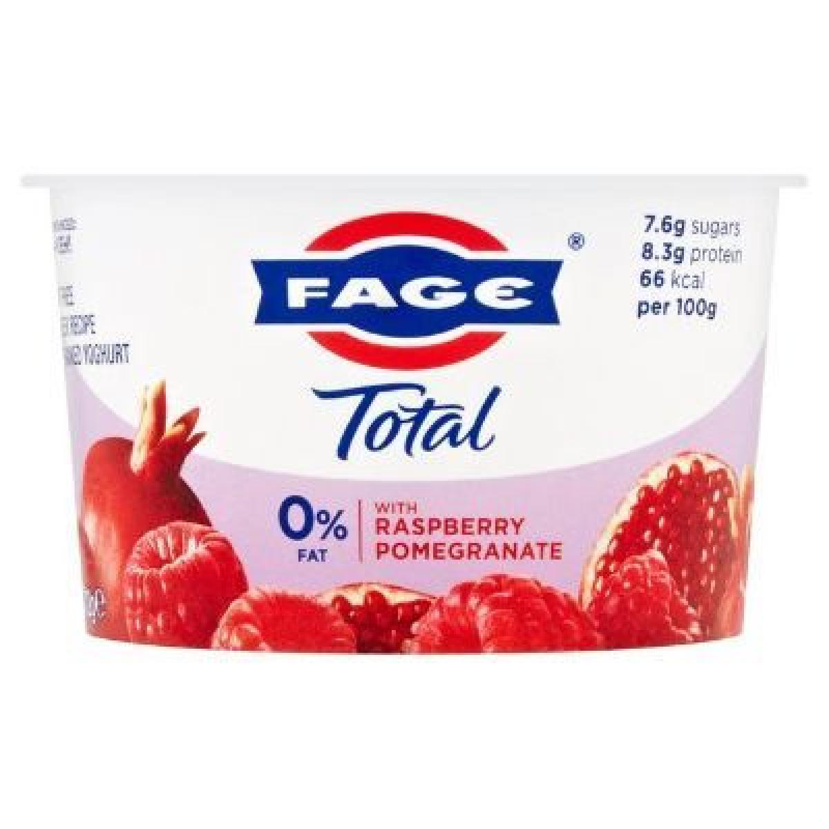 Greek Yoghurt Total 0% Fat Raspberry & Pomegranate