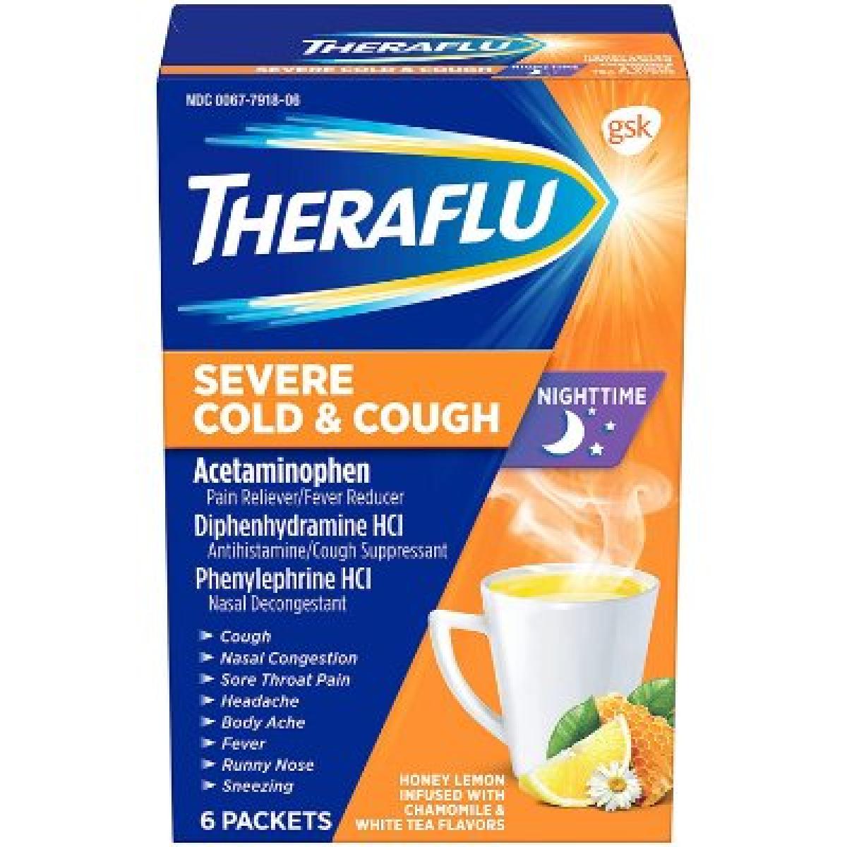 Night Time Severe Cold & Cough 6 Packets