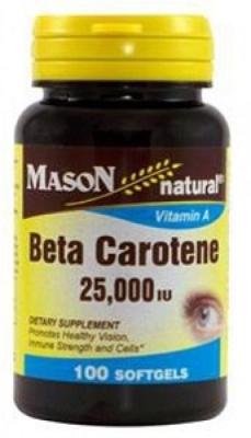 Beta Carotene 25000 IU 100 Soft Gels