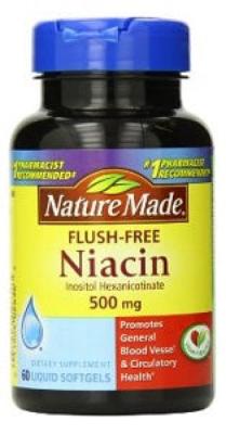 Flush-Free Niacin 500mg 60 Liquid Soft Gels