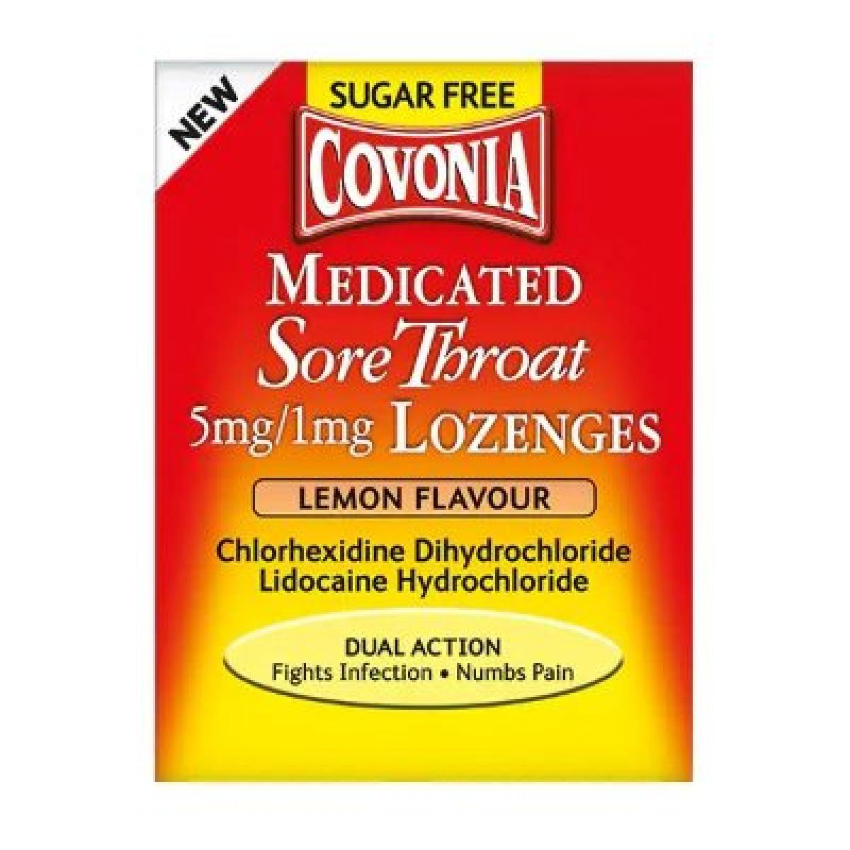 Medicated Sore Throat Lozenges Lemon x36