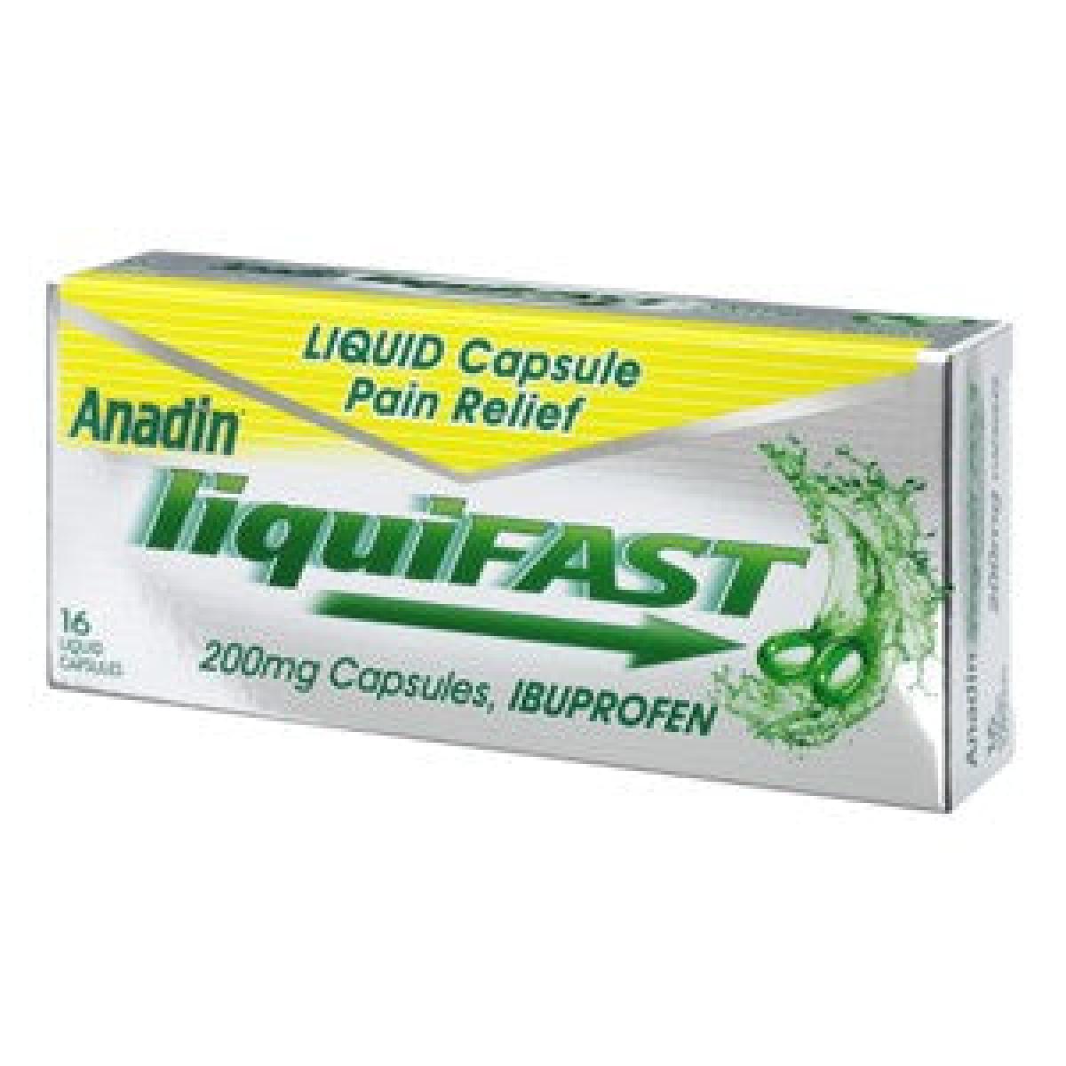 Liquifast 200 mg 16 Liquid Capsules