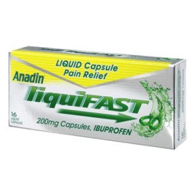 Liquifast 200 mg 16 Liquid Capsules