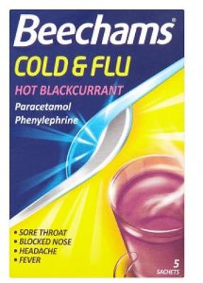 Cold & Flu Hot Blackcurrant Paracetamol