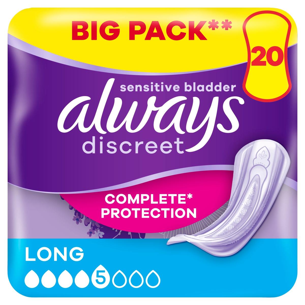 Discreet Long Incontinence Pads