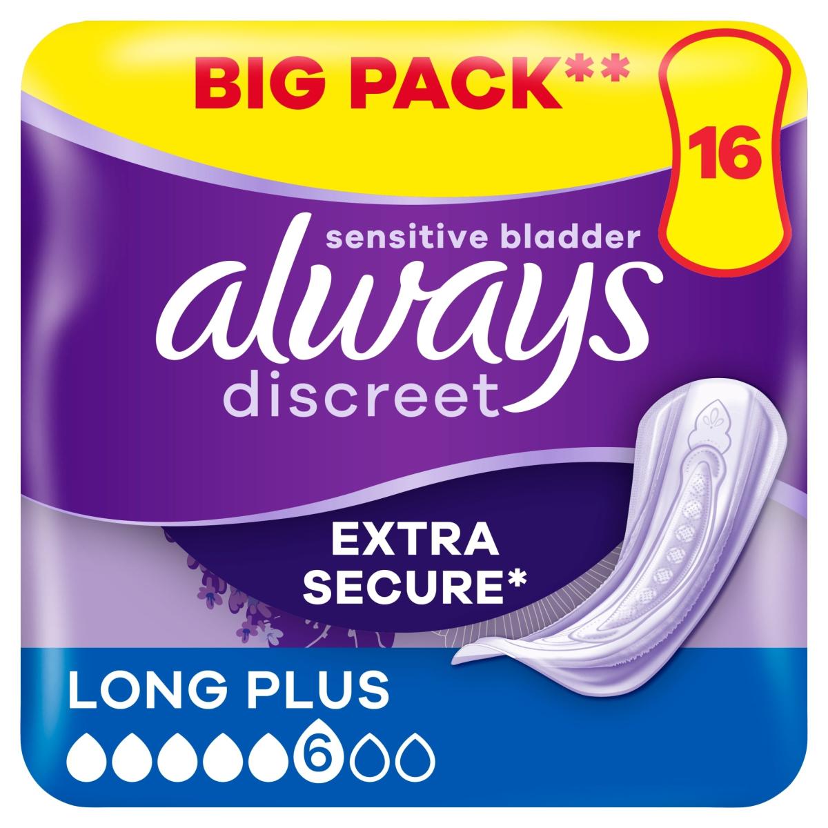 Discreet Long Plus Incontinence Pads