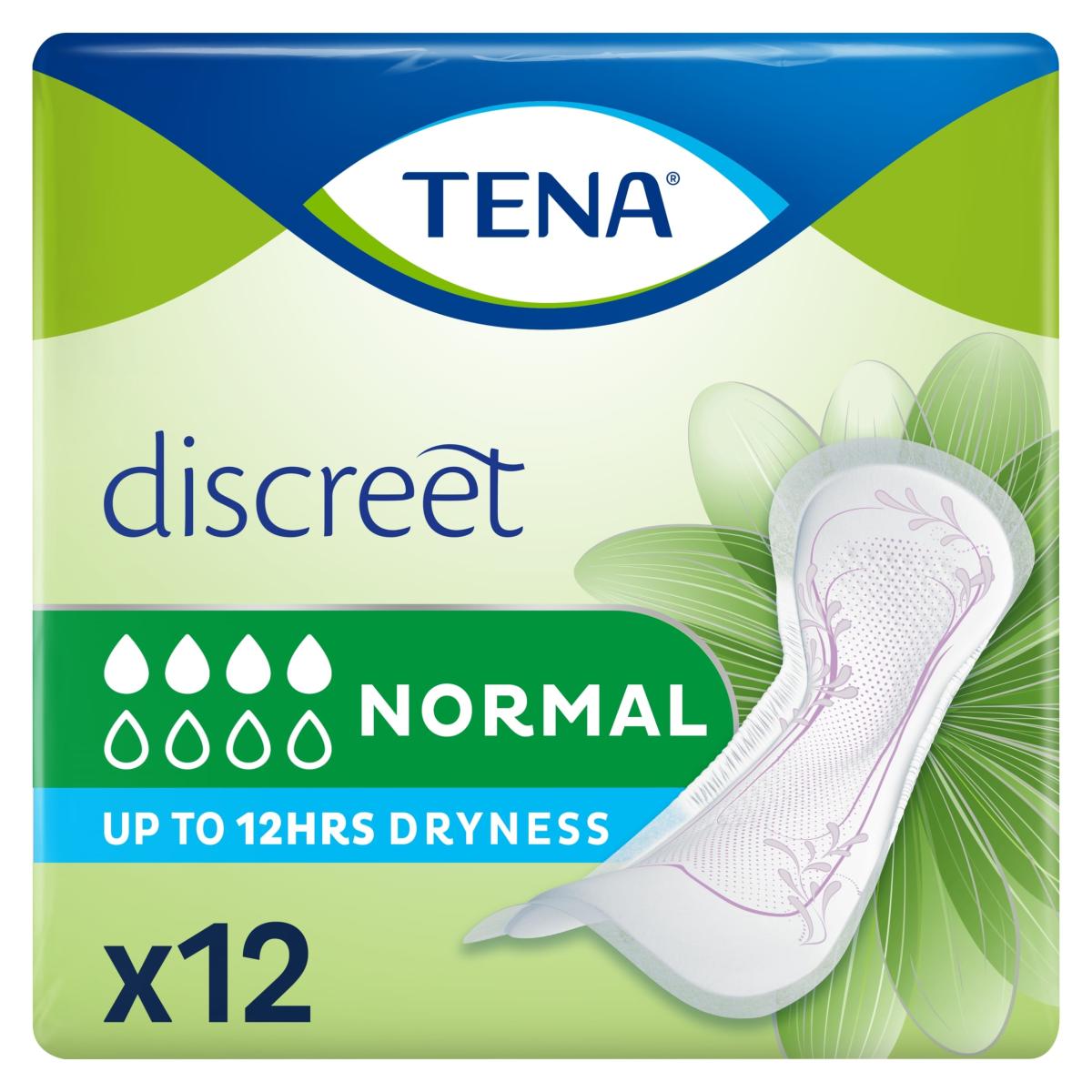 Discreet Normal Incontinence Pads x12